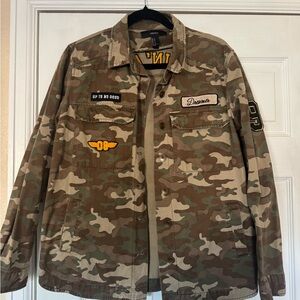 Forever 21 Camouflage Military Jacket